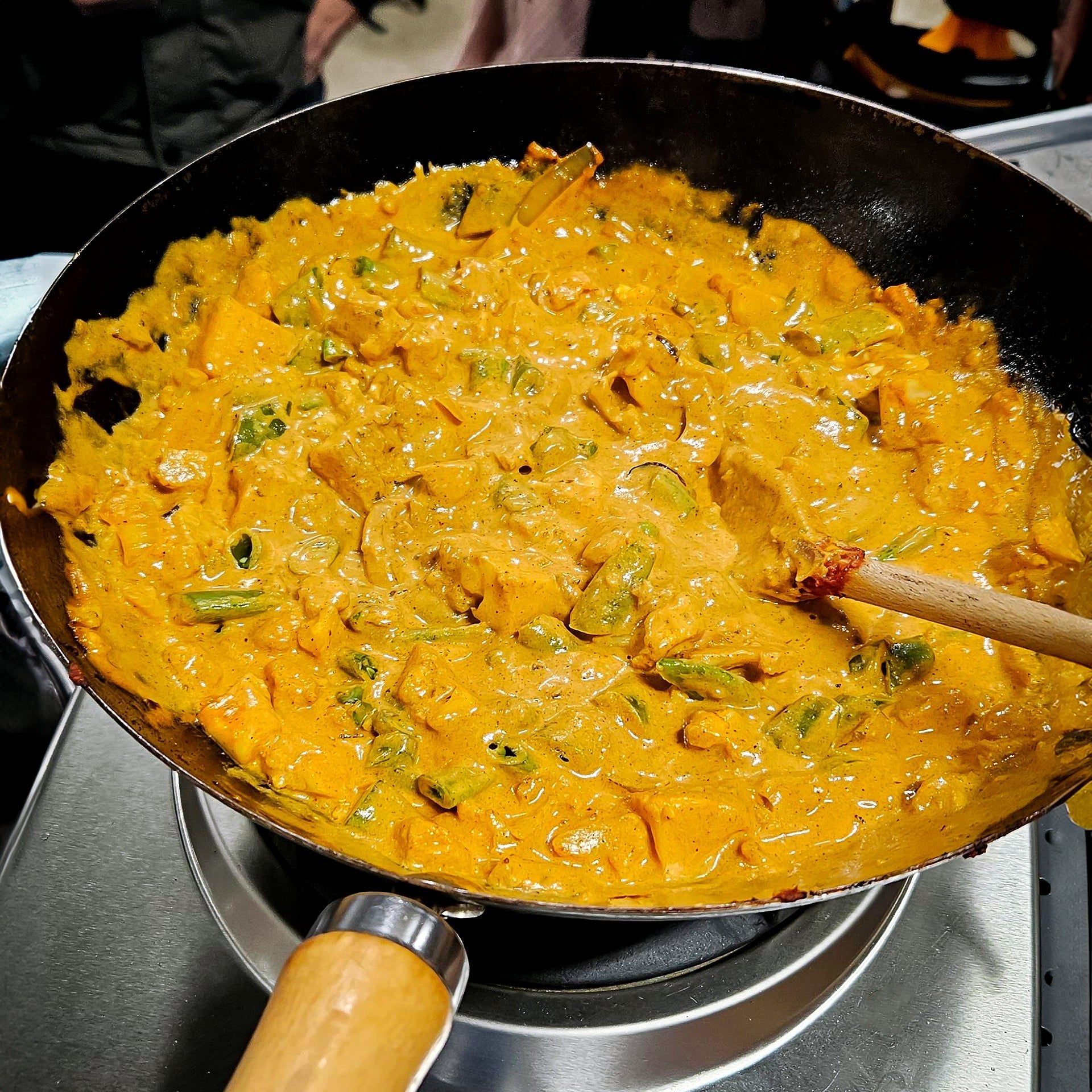 Indian inspired Vegetarian dish in HOT WOK - HOT WOK